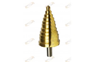 11 Step Drill Bit 1/4" to 1 3/8" HSS Titanium Coated Faster, Smoother Cutting